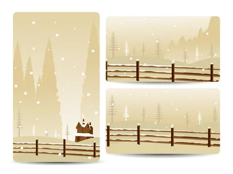 Set of three website header &amp; banner for chirstmas &amp; other occasions Stock Illustration