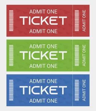Set of tickets Stock Illustration