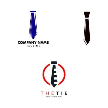 Set of Tie Icon Vector Logo Template Illustration Design Stock Illustration