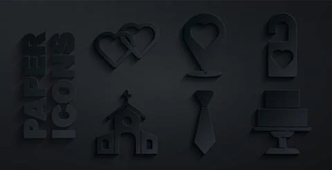 Set Tie, Please do not disturb, Church building, Wedding cake, Location with Ilustración de archivo