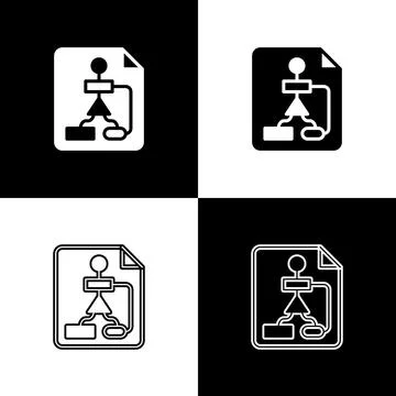 Set Tile flowchart for program design or process management plan icon isolated Stock Illustration