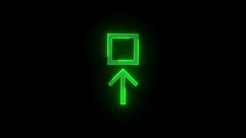 Set tile stroke icon glowing neon animation Stock Footage 289521444