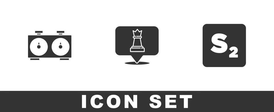 Set Time chess clock, Chess and Bingo icon. Vector Stock Illustration