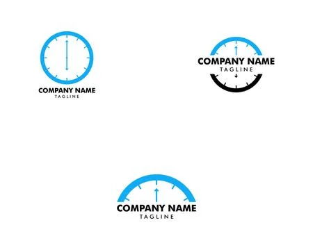 Set of Time clock logo design template Illustration