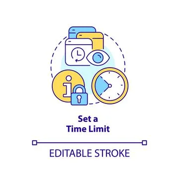 Set time limit concept icon Stock Illustration
