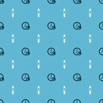 Set Time to sleep and Smartwatch on seamless pattern. Vector Illustrazione stock