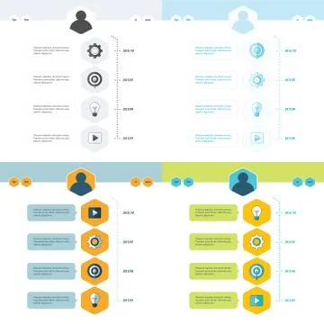 Set of timeline design set Stock-Illustration