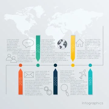 Set of Timeline Infographic Design Templates. Stock Illustration