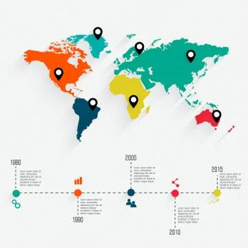 Set of Timeline Infographic Design Templates. Stock Illustration