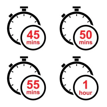 Set of Timer sport icon, stopwatch digital graphic symbol, time circle sign v Stock Illustration
