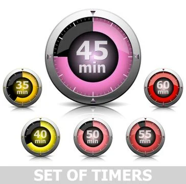 Set of timers Stock Illustration
