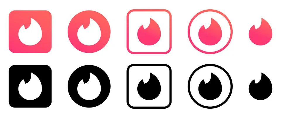 Set of tinder logo Stock-Illustration