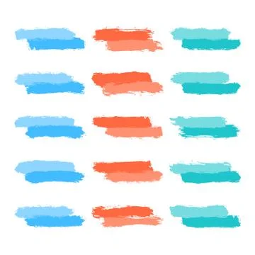 Set Tint Brushstroke Paint Illustrazione stock