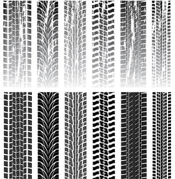 Set of tire prints Stock Illustration