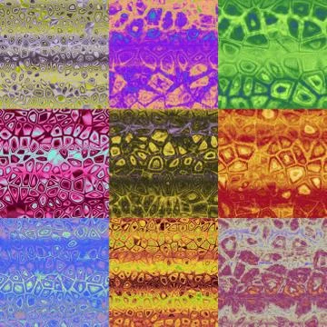 Set of tissue seamless generated textures Stock Illustration