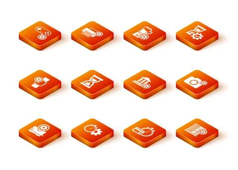 Set Toaster setting, Time management, Smartwatch, Old hourglass with sand, Fast Stock Illustration