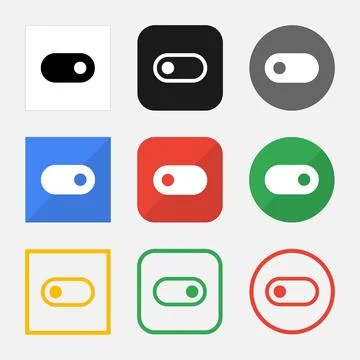 Set of Toggle On and Off icons for your web site or mobile app Illustrazione stock