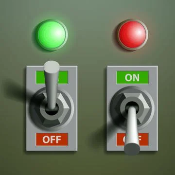Set of toggle switches Stock Illustration