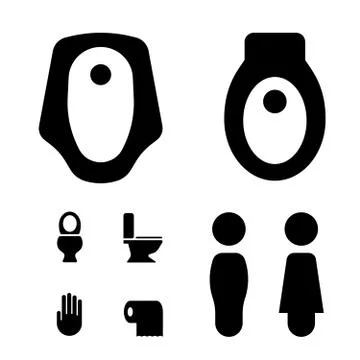 Set of toilet vector icon. Vector Illustration Stock Illustration