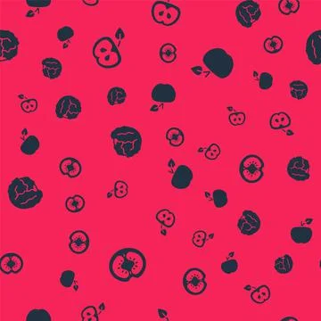 Set Tomato, Apple, Cabbage and  on seamless pattern. Vector Illustrazione stock