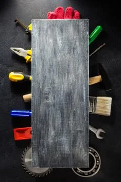 Set of tools and instruments Stock Photos