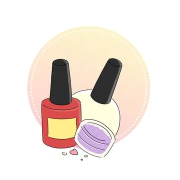 A set of tools and tools of a manicure master. Stock Illustration