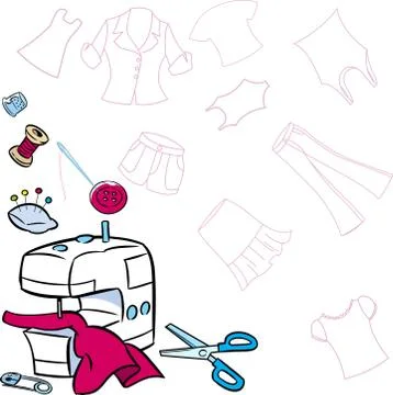 Set of tools on the background patterns Stock Illustration