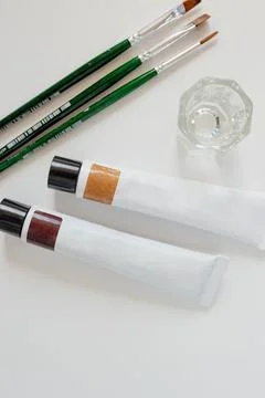 A set of tools for coloring eyebrows. Professional enhancement of the appeara Stock Photos