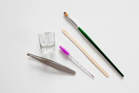 A set of tools for coloring eyebrows. Professional enhancement of the appeara Fotos de archivo