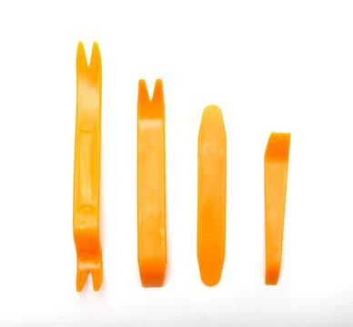 Set of tools for dismantling the interior trim of the passenger compartment on a Foto stock