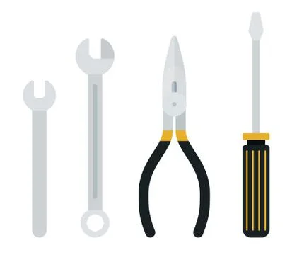 Set of tools Drone wireless vector icon flat isolated. Stock Illustration