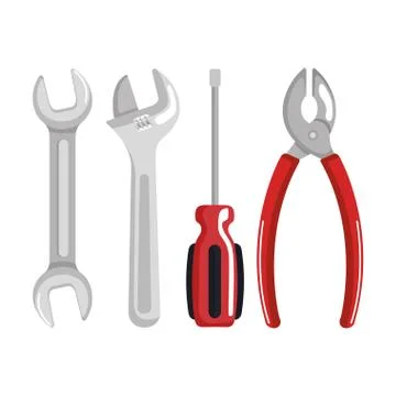 Set tools elements work labor day symbol イラスト素材