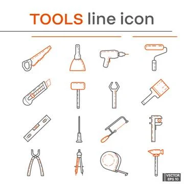 Set of tools icons. Stockillustratie