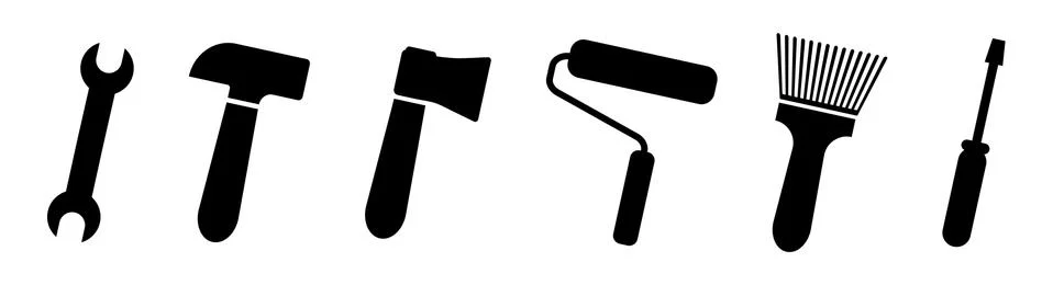 Set of tools icons Illustrazione stock