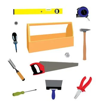 Set tools Stock Illustration