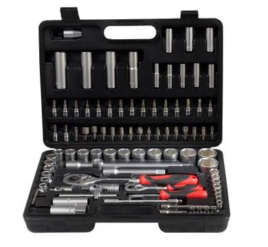 A set of tools for mechanical works Stock Photos