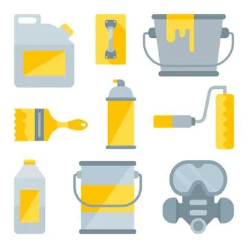 Set of Tools for Painting. Stock Illustration