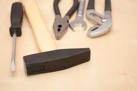 Set of tools Stock Photos