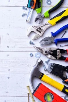 Set of tools Stock Photos