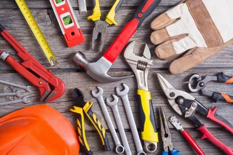 Set of tools Stock Photos