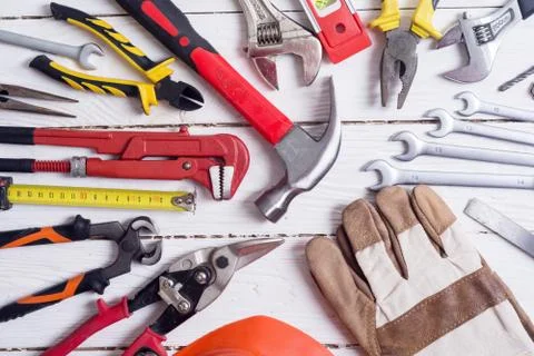 Set of tools Stock Photos