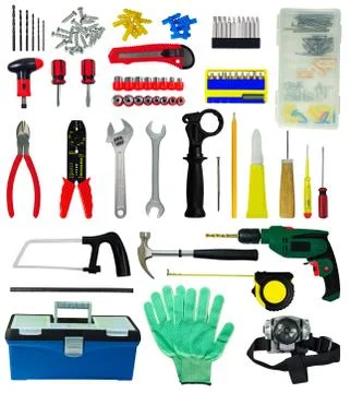 Set of tools Stock Photos