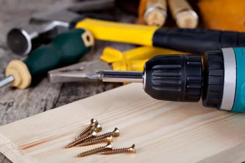 Set of tools Stock Photos