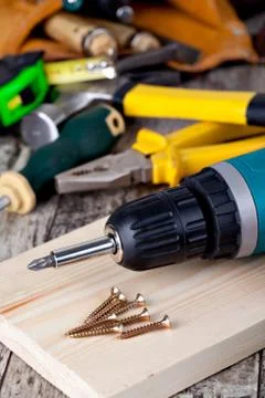 Set of tools Stock Photos