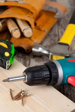 Set of tools Stock Photos