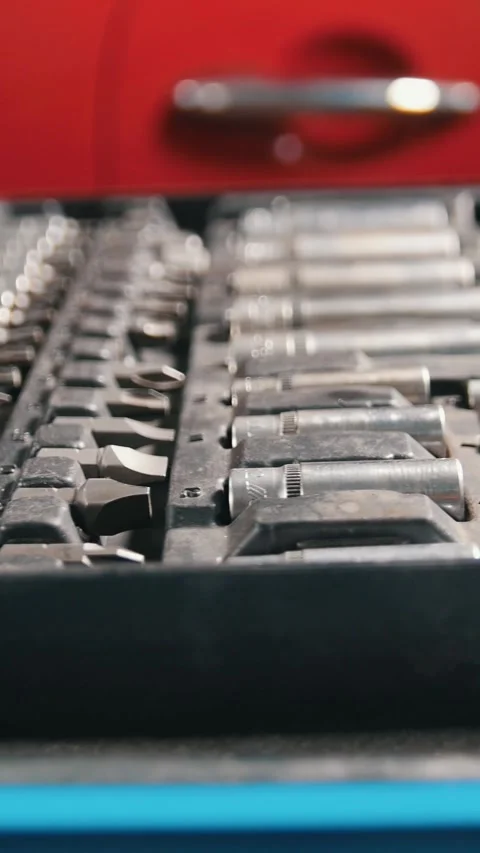 Set of tools in suitcase Stock Footage 336307371