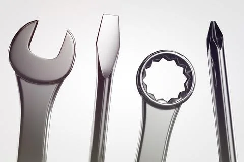 Set of tools. Wrenches and screwdrivers. Technical topics. Foto stock