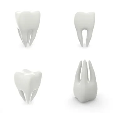 Set of tooth patterns on white isolated background Illustrazione stock