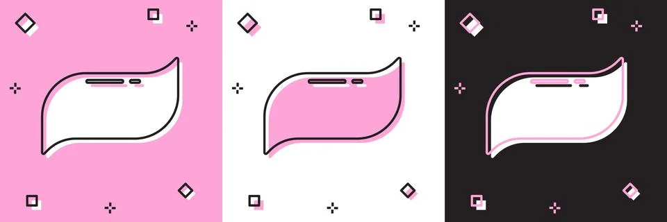 Set Toothpaste icon isolated on pink and white, black background. Vector Ilustración de archivo