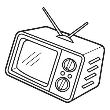 Set Top Box Icon Outline Vector for Home Entertainment Systems Stock Illustration